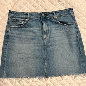 LOFT Light Blue Denim Mini Skirt
